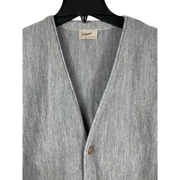John Wannamaker Gray Cardigan Boyfriend Gray Sweater Pink Button Bishop Sleeve L - Picture 6 of 11